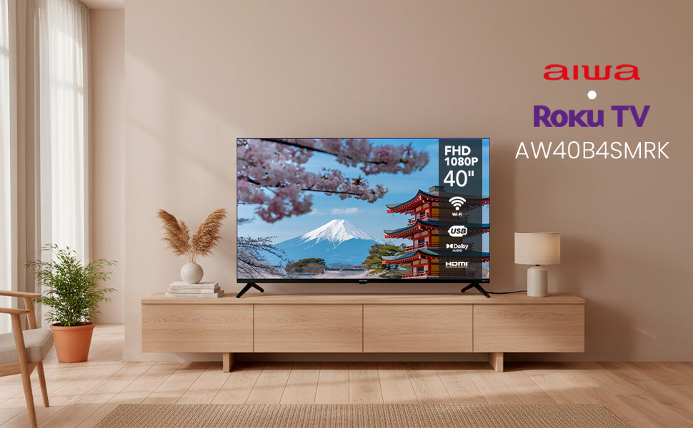 Pantalla AIWA AW40B4SMRK 40” Smart TV Roku Full HD – AIWA México