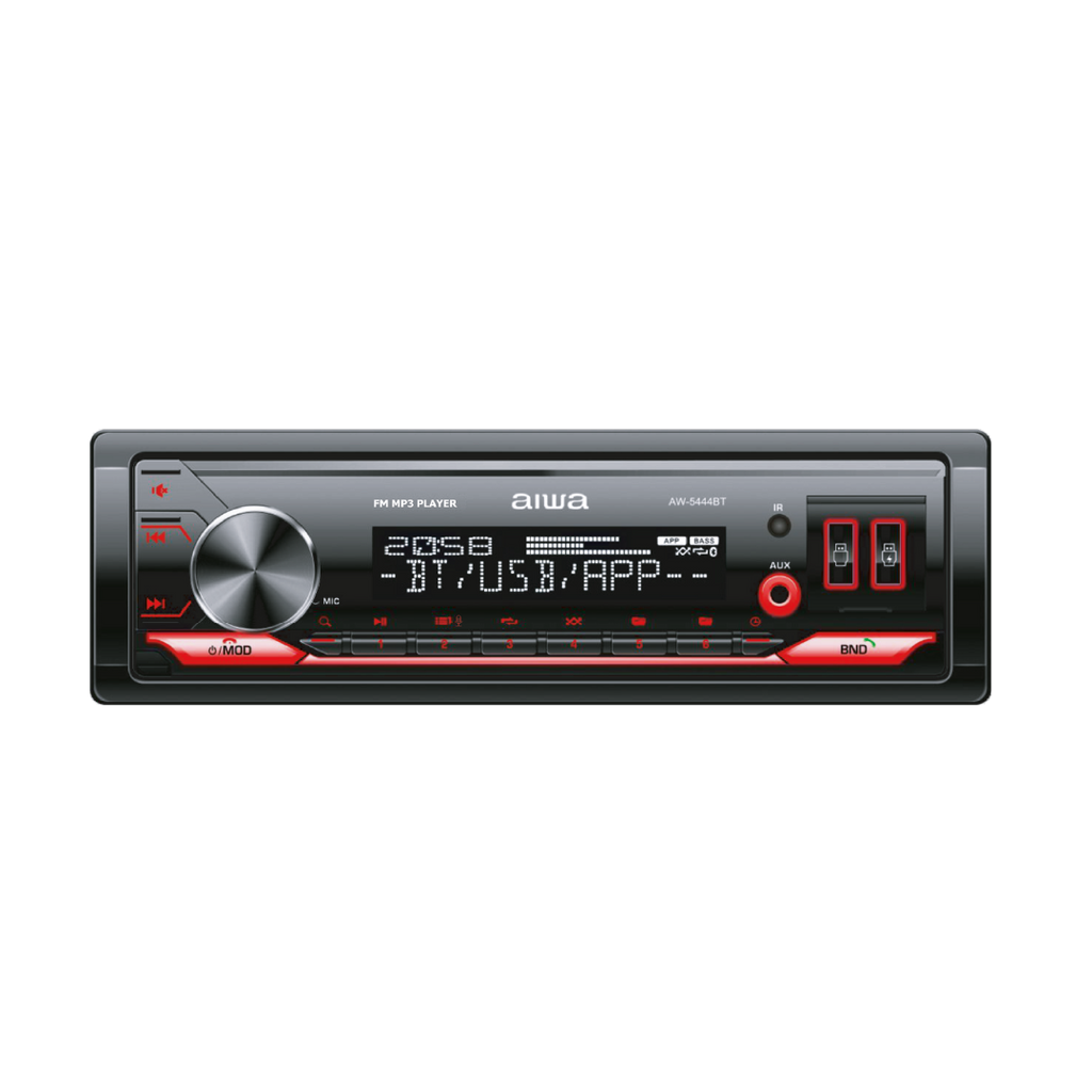 Autoestéreo con Bluetooth USB Lector de tarjeta SD Radio AM-FM 50W