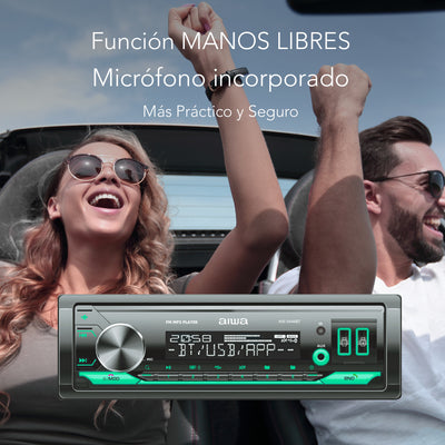 Autoestéreo Bluetooth USB Lector de tarjeta SD Radio AM-FM 50W