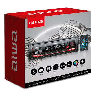 Autoestéreo Bluetooth USB Lector de tarjeta SD Radio AM-FM 50W