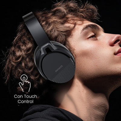 Audífonos Bluetooth Aiwa Táctil Noise Cancelling Aw-anc2040 Color Negro
