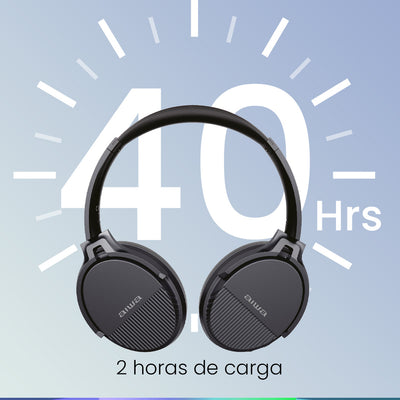 Audífonos Bluetooth Aiwa Táctil Noise Cancelling Aw-anc2040 Color Negro