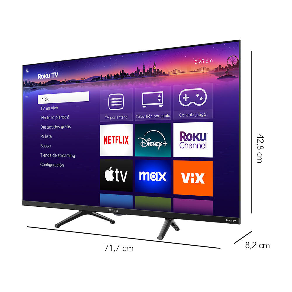 Pantalla AIWA AW32B4SMRK 32 pulgadas Smart TV Roku HD