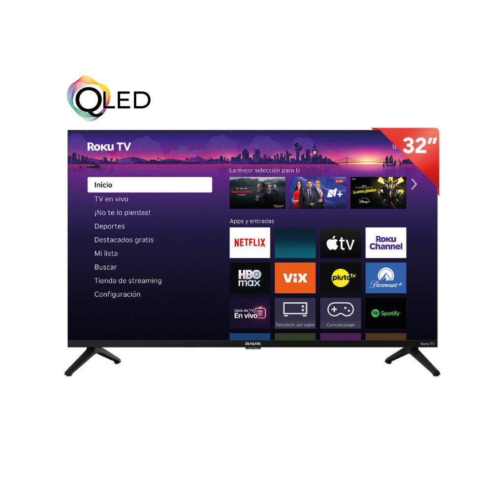 Pantalla AIWA 32 pulgadas AW32RKQ  QLED Roku HD Dolby Audio