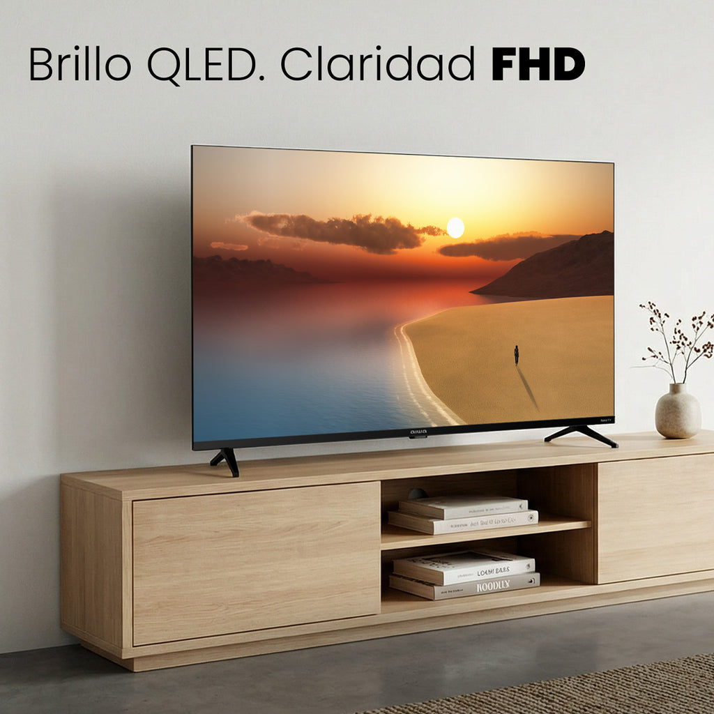 Pantalla Smart TV Aiwa de 40 Pulgadas AW40RKQ QLED con Resolución Full HD