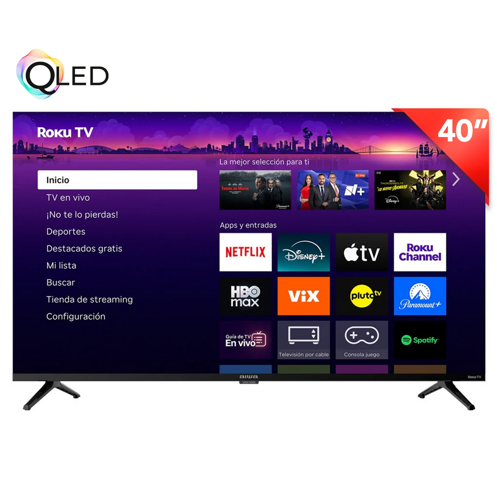 Pantalla AIWA de 40 Pulgadas AW40RKQ QLED con Resolución Full HD