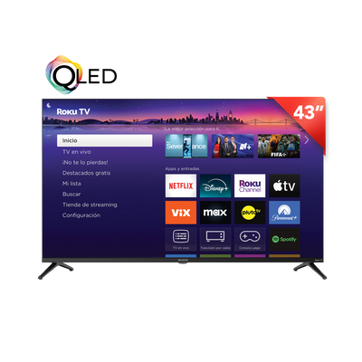 Pantalla Smart Tv Roku QLed Full HD (1080p) 43 Pulgadas