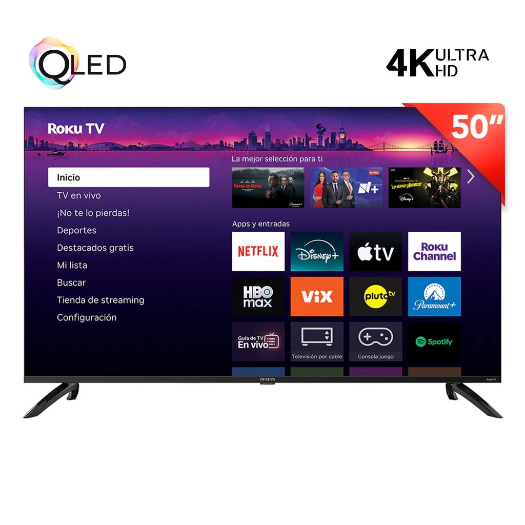 Pantalla AIWA 50 Pulgadas QLED 4k Ultra Hd
