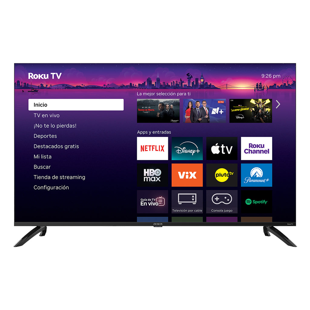 Pantalla Smart Tv Aiwa Roku 50 Pulgadas Qled 4k Ultra Hd