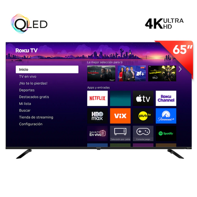 Pantalla AIWA AW65RKQ 65 pulgadas QLED 4K UHD Roku TV Dolby Audio