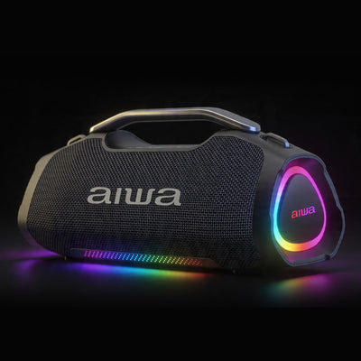 Bocina Portátil Bluetooth Aiwa 65W con TWS, LED y Palanca