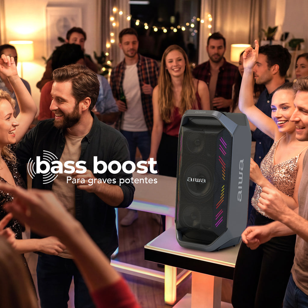Bocina Bluetooth Portátil Aiwa AWA521 Control Remoto, USB-C