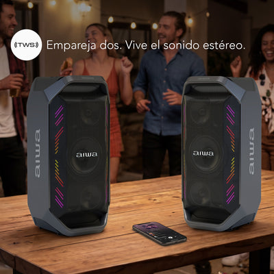 Bocina Bluetooth Portátil Aiwa AWA521 Control Remoto, USB-C