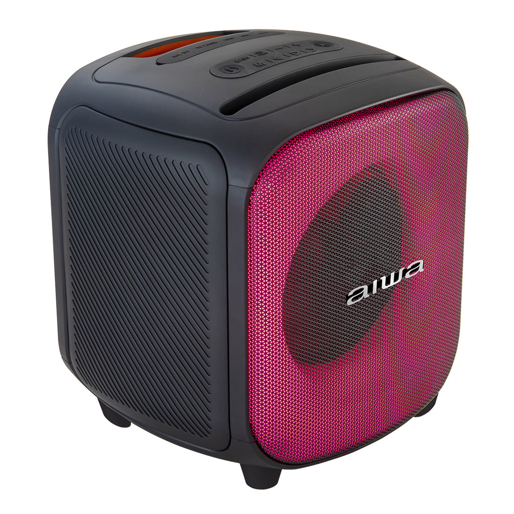 Bocina Bluetooth Aiwa 40W RMS con Bass Boost, Radio FM y USB-C