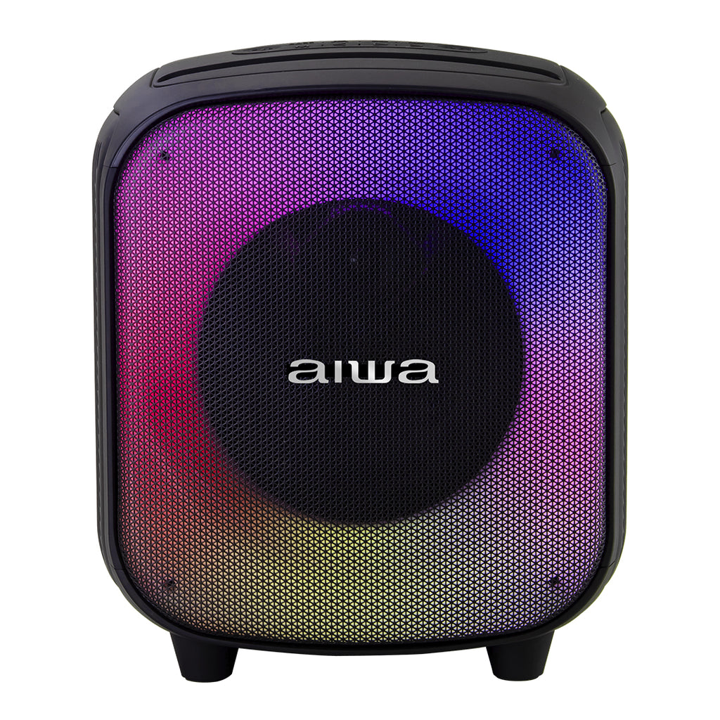 Bocina Bluetooth Aiwa 40W RMS con Bass Boost, Radio FM y USB-C