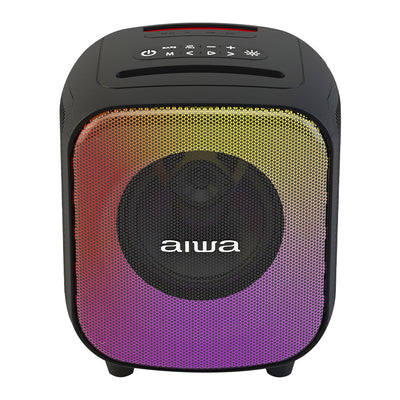 Bocina Bluetooth Aiwa 40W RMS con Bass Boost, Radio FM y USB-C