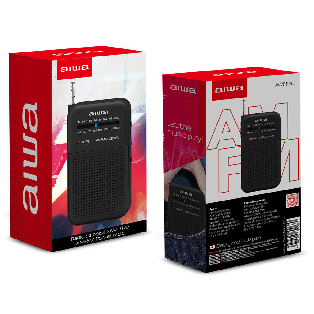 Radio portátil Analógico De Bolsillo AM-FM 3V
