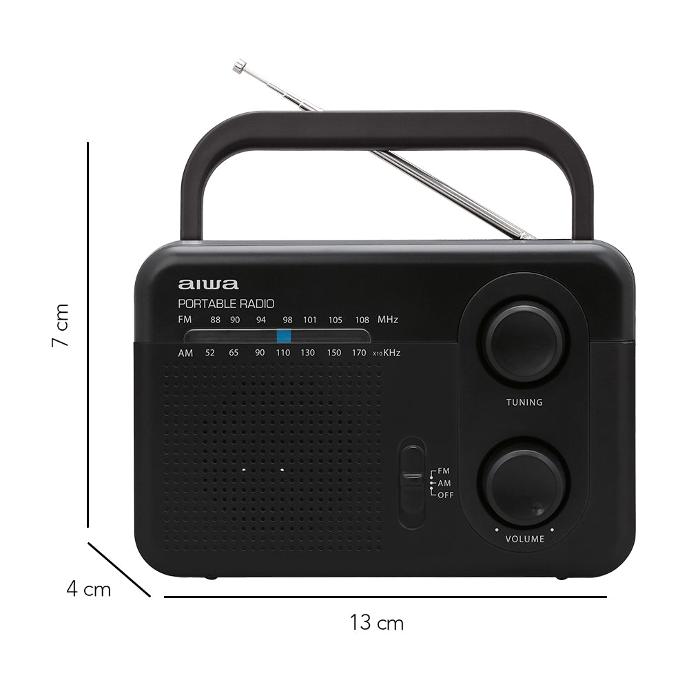 Radio portátil Analógico AM-FM 127V Bateria Recargable