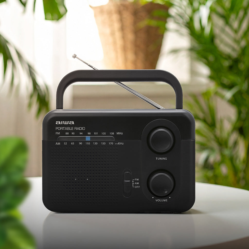 Radio portátil Analógico AM-FM 127V Bateria Recargable