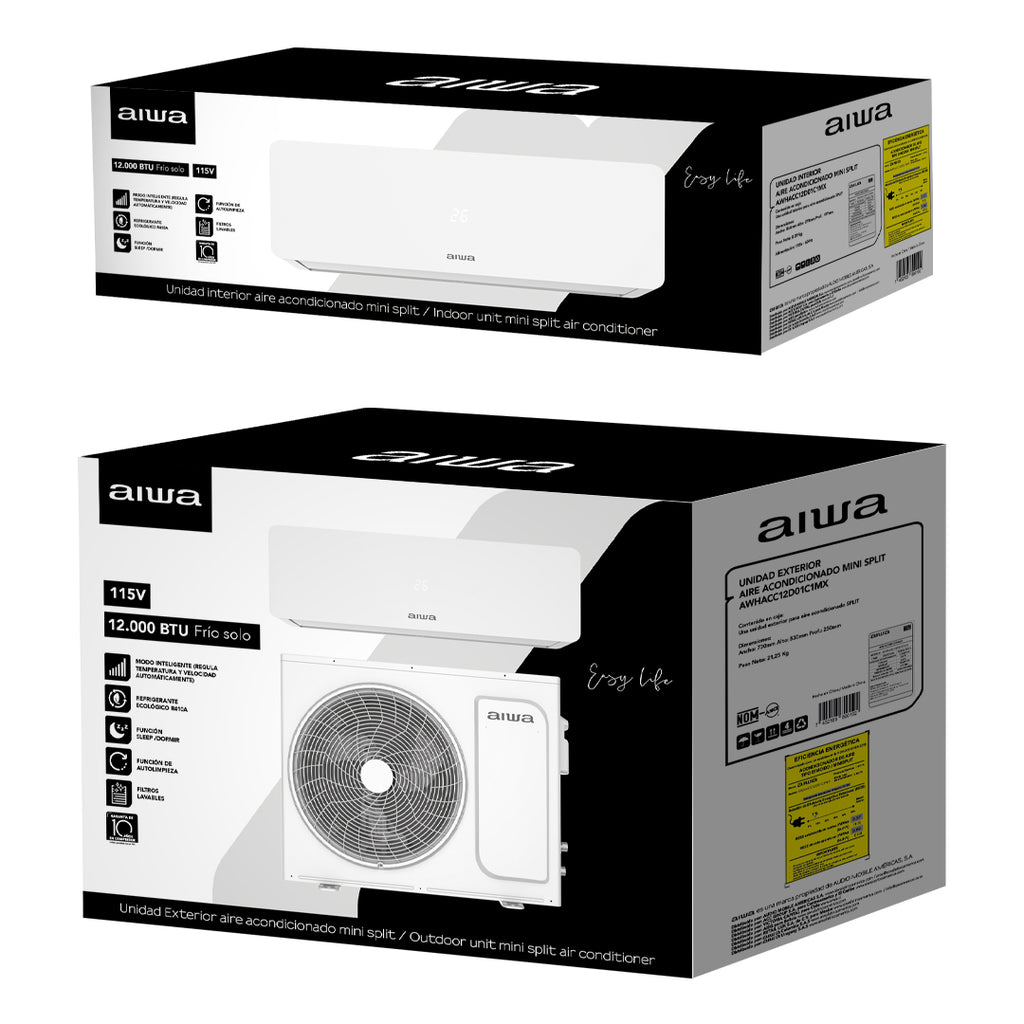 Aire Acondicionado portátil Frio 1 Tonelada (12,000 BTU) 127V
