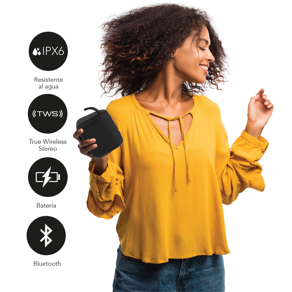 Bocina Bluetooth Portátil Aiwa Resistente al agua 5v y 5W RMS con TWS
