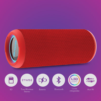 Bocina Bluetooth Portátil Aiwa Resistente al agua 5v y 20W RMS con TWS