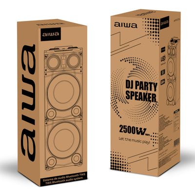 Bocina Bluetooth Doble 250W RMS con TWS