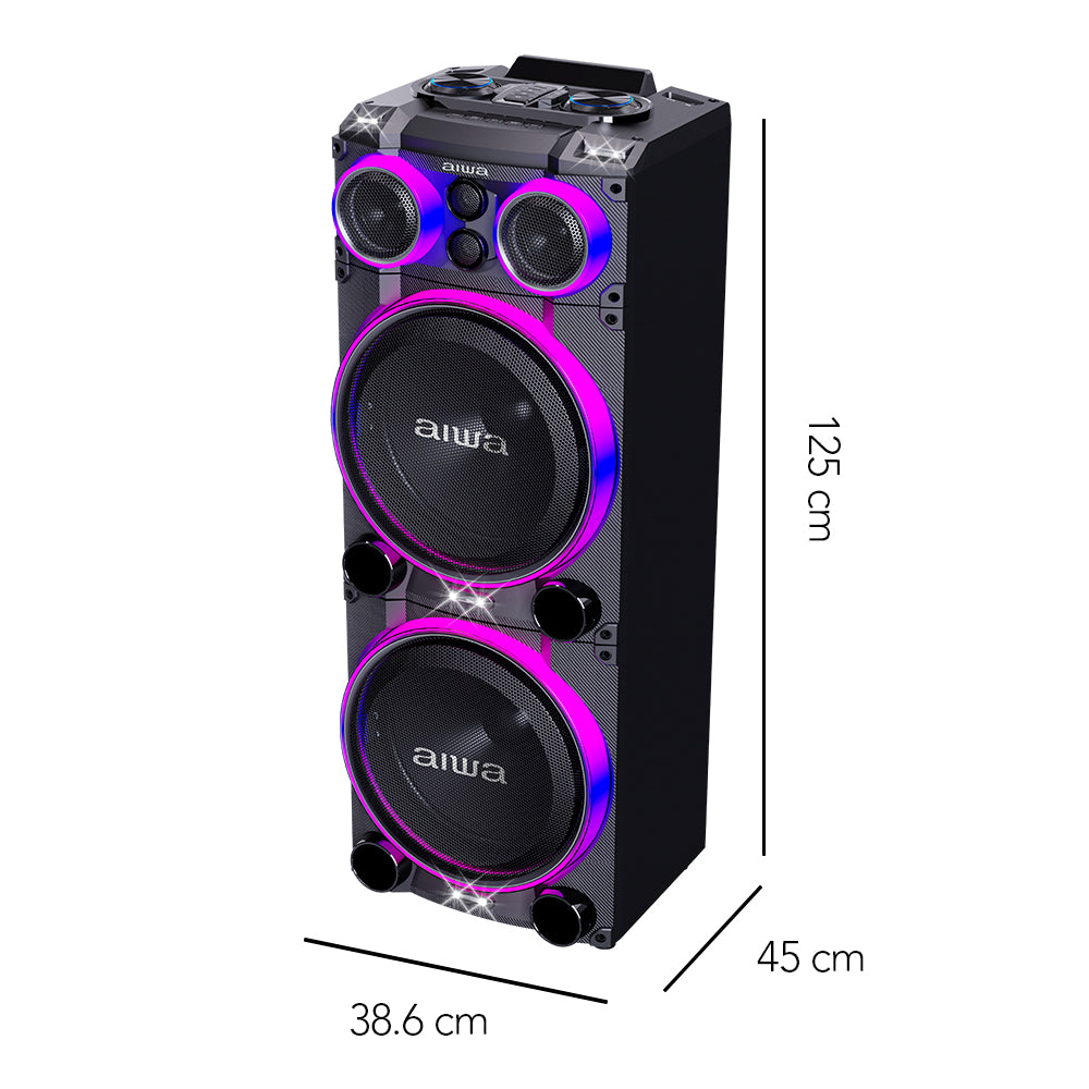 Sistema de audio AIWA AWPOC15 doble Bluetooth 240W RMS con TWS