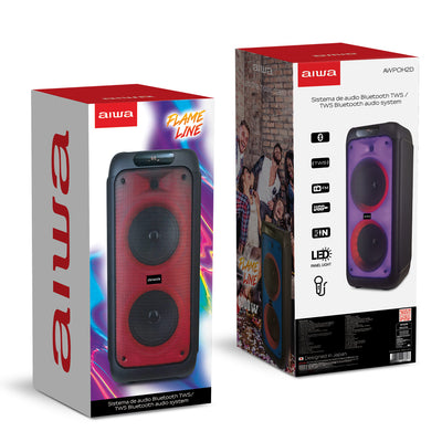 Bocina Bluetooth Portátil Flame Led 100W RMS con TWS