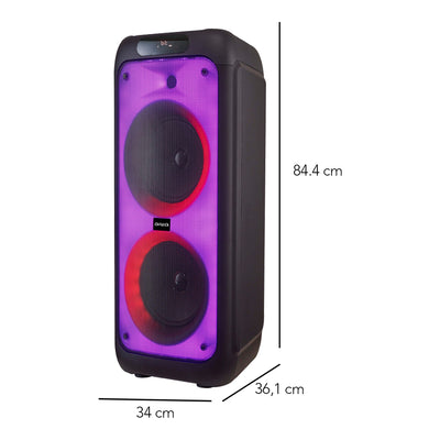 Bocina Bluetooth Portátil Flame Led 100W RMS con TWS