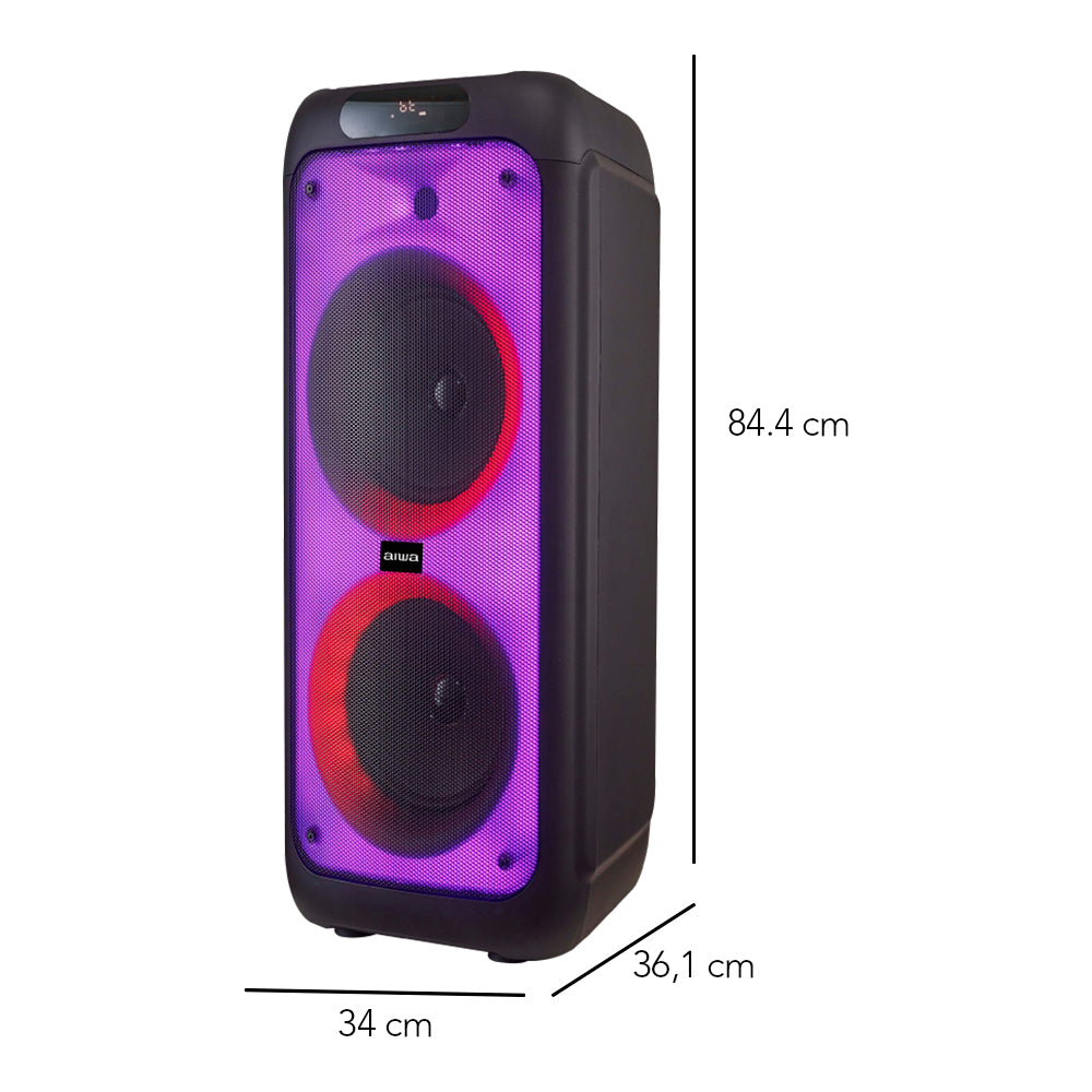 Bocina Bluetooth Portátil Flame Led 100W RMS con TWS