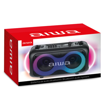 Bocina Bluetooth Aiwa AWPOH35 60W RMS con Entrada para Guitarra y Luces LED