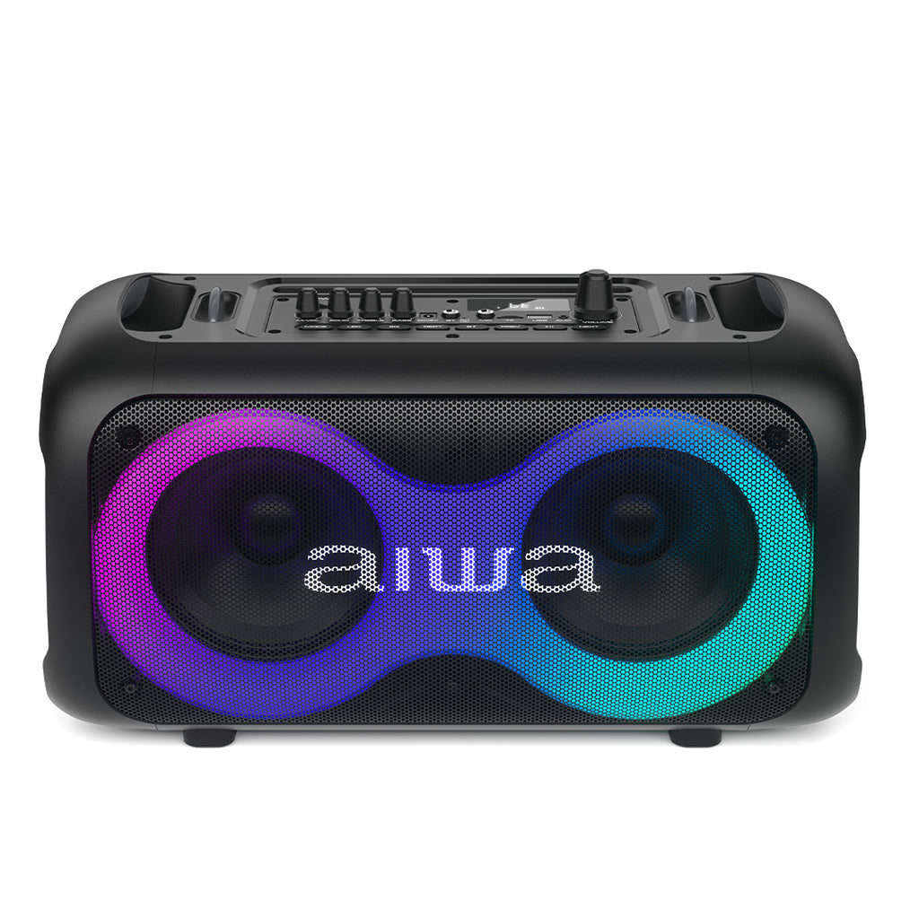 Bocina Bluetooth Aiwa AWPOH35 60W RMS con Entrada para Guitarra y Luces LED