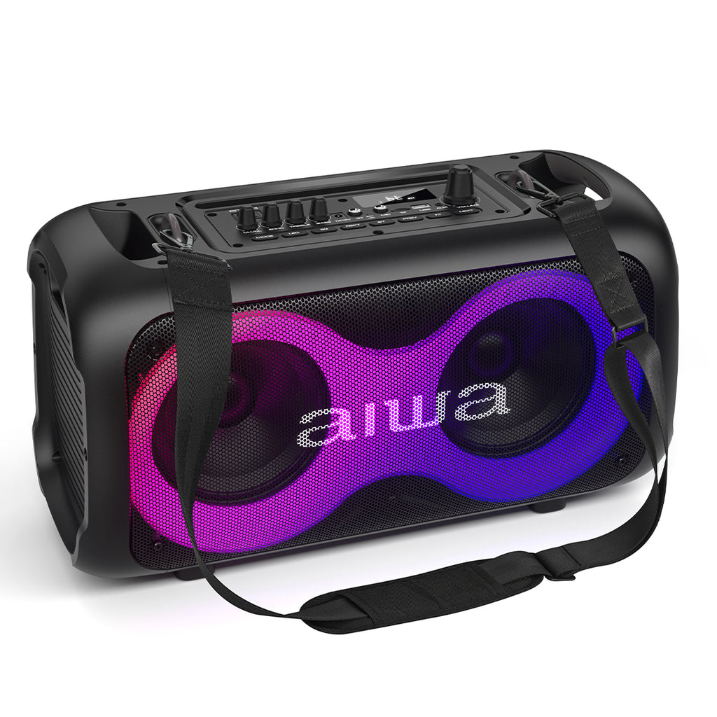 Bocina Bluetooth Aiwa AWPOH35 60W RMS con Entrada para Guitarra y Luces LED