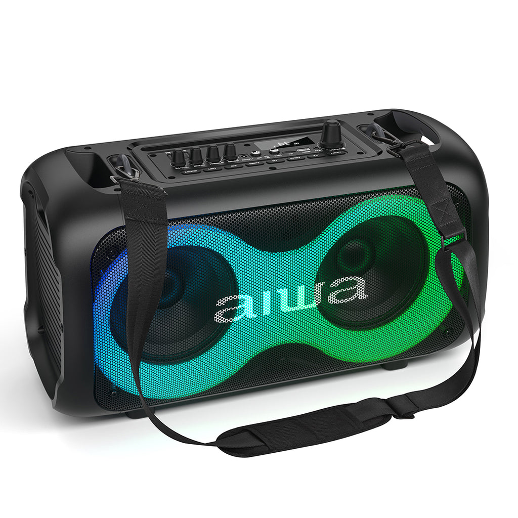 Bocina Bluetooth Aiwa AWPOH35 60W RMS con Entrada para Guitarra y Luces LED