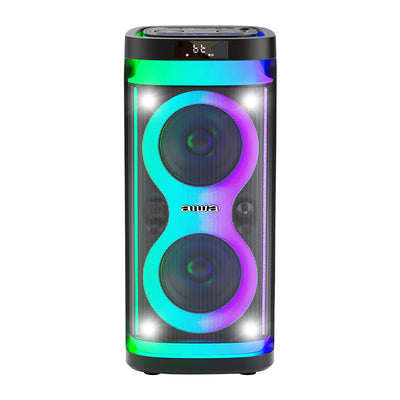 Bocina Bluetooth Portátil Aiwa Flame Led 60W RMS con TWS