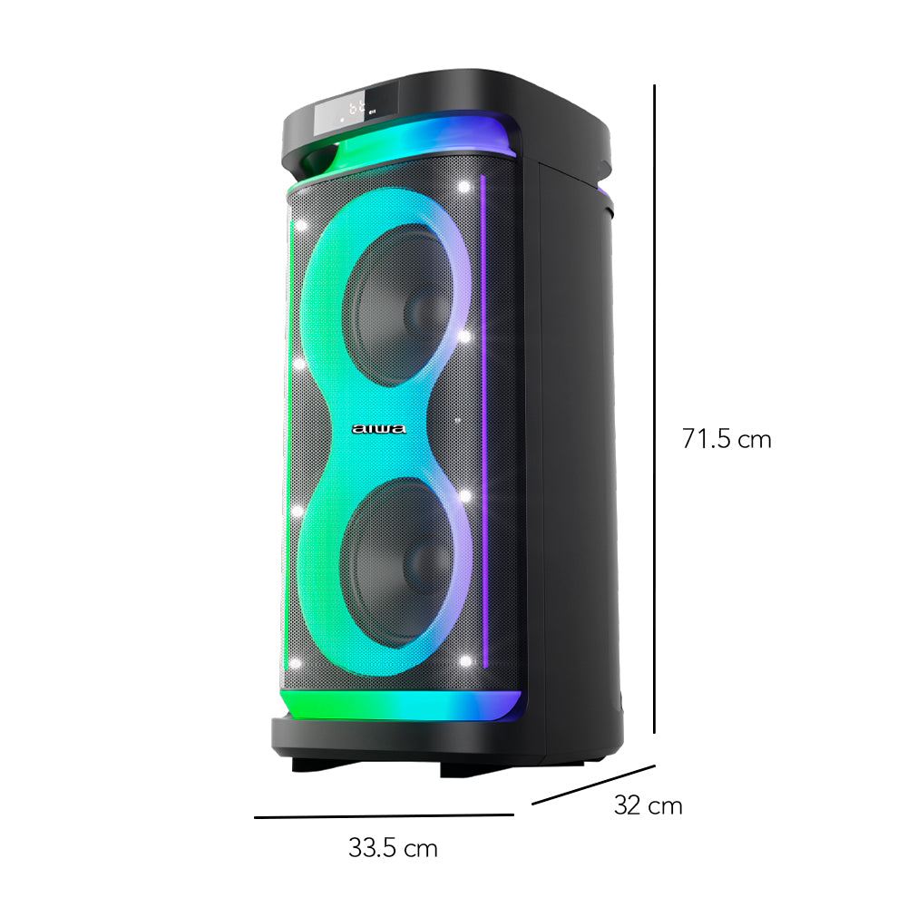 Bocina Bluetooth Portatil Flame Led 80W RMS con TWS