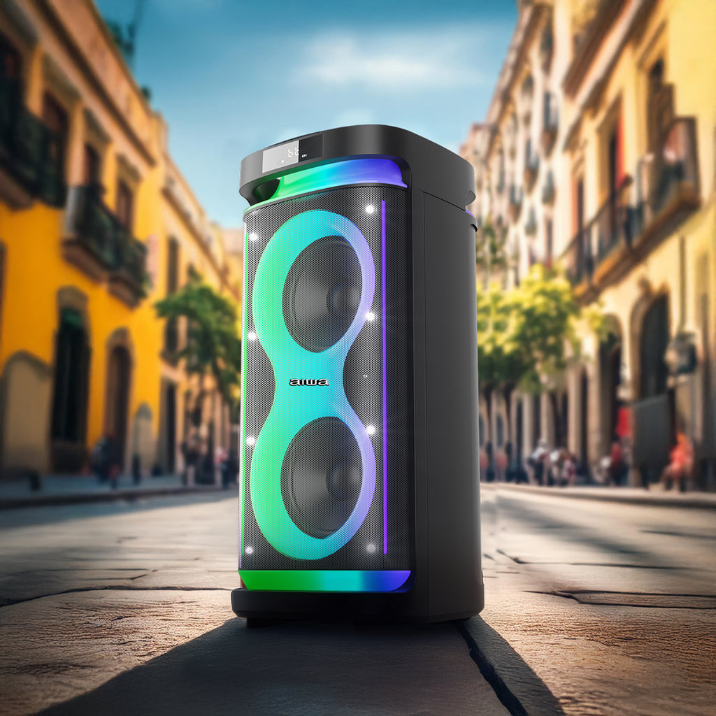 Bocina Bluetooth Portatil Flame Led 80W RMS con TWS