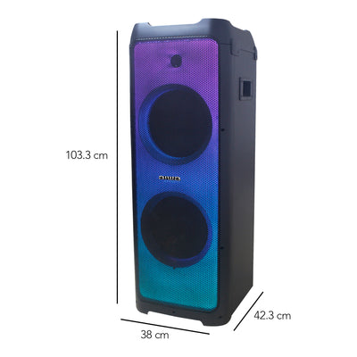 Bocina Karaoke Bluetooth Flame Led Resistente al agua 150W RMS con TWS