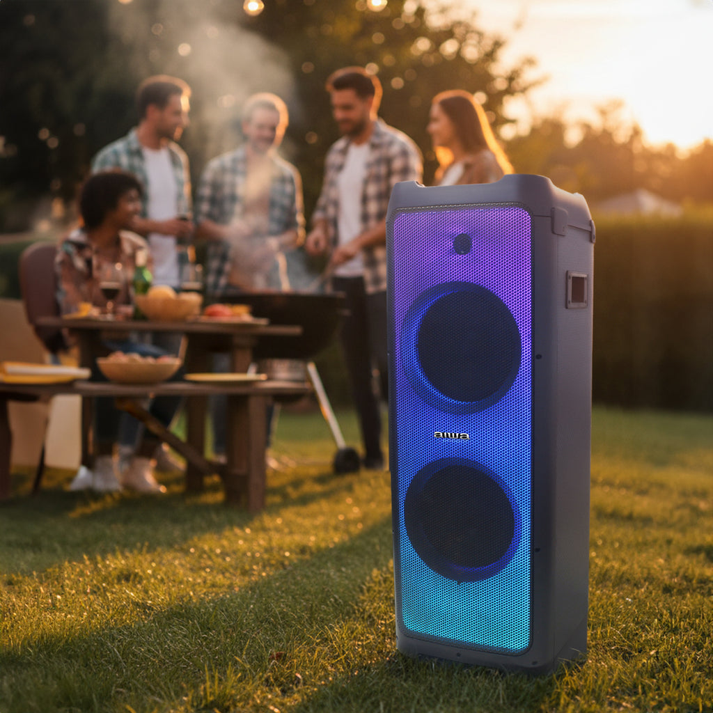 Bocina Karaoke Bluetooth Flame Led Resistente al agua 150W RMS con TWS