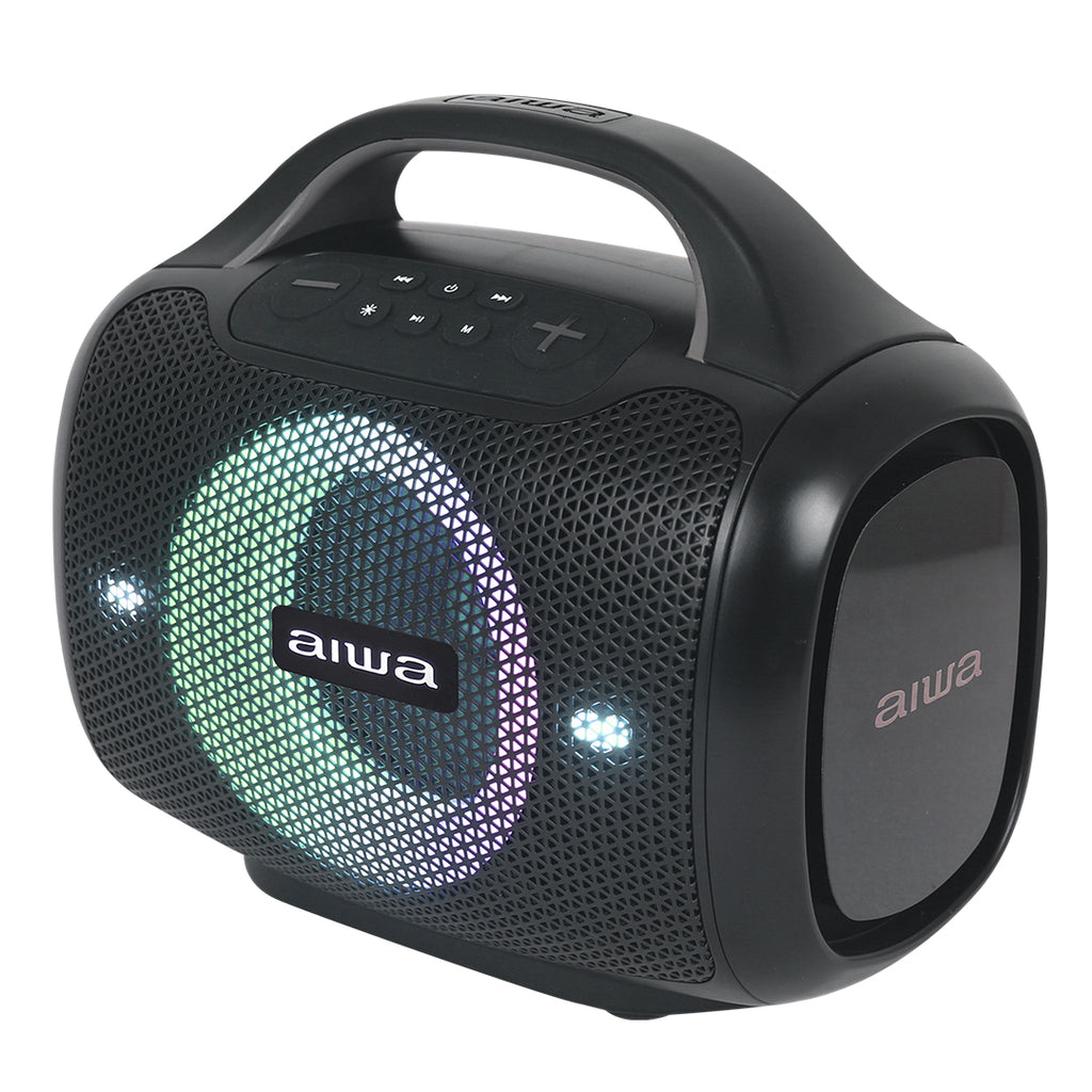 Bocina Bluetooth Aiwa AWPOK68 50W RMS TWS IPX6 con Luces LED