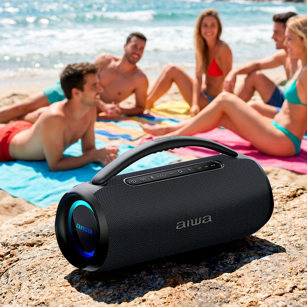 Bocina Portátil Aiwa Awq680 Con Tws Bluetooth Negro Negro