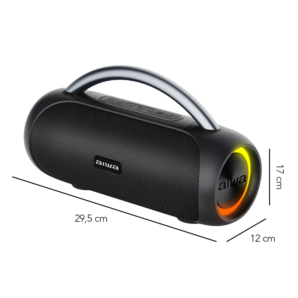 Bocina Bluetooth Portátil Aiwa Boombox Resistente al agua USB 20W RMS con TWS