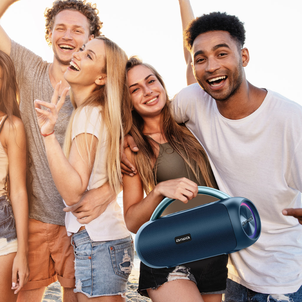 Bocina Bluetooth Portátil Aiwa Boombox Resistente al agua USB 20W RMS con TWS