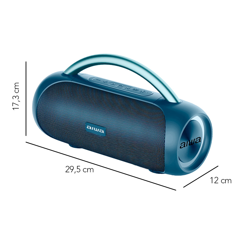 Bocina Bluetooth Portátil Aiwa Boombox Resistente al agua USB 20W RMS con TWS