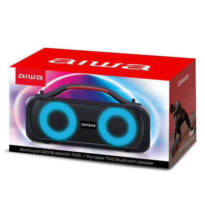 Bocina Boombox Aiwa Portátil Bluetooth con Radio FM 30W RMS