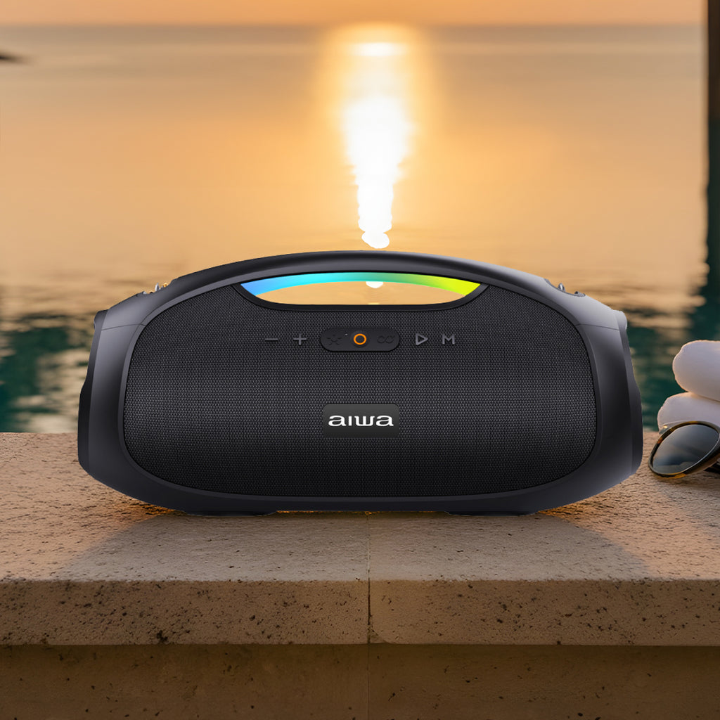 Bocina portátil AIWA AWS244BT con diseño boombox moderno