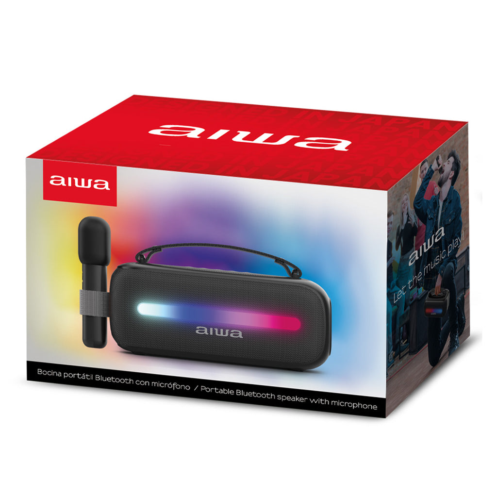 Bocina Karaoke Aiwa Portátil Bluetooth 12W RMS
