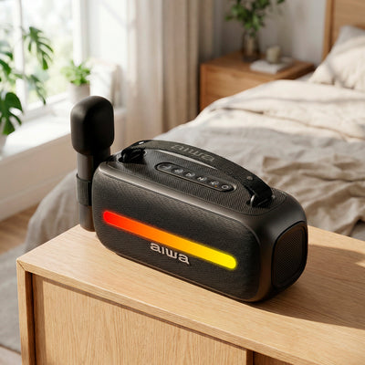 Bocina Karaoke Aiwa Portátil Bluetooth 12W RMS