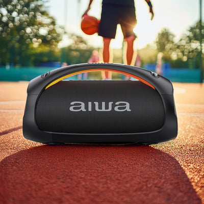 Bocina AIWA AWS544BT IPX6 con luces LED para exteriores